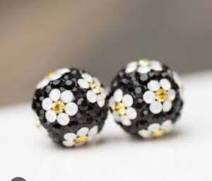 Hillberg & Berk Daisy Sparkle Ball Stud Earrings, 10mm